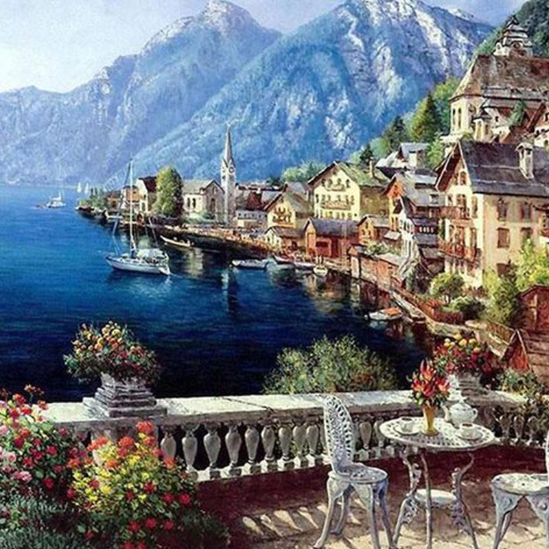 Austria by the balcony Diamond Painting