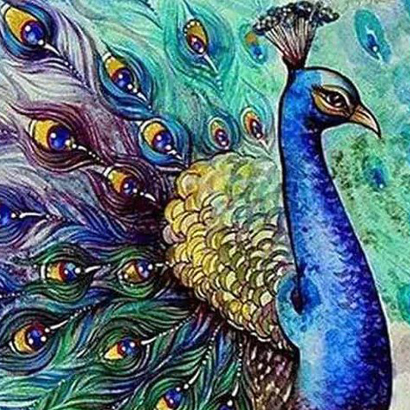 Azure Peacock Diamond Painting