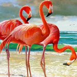 Load image into Gallery viewer, Beach &amp; Flamingos Diamond Painting
