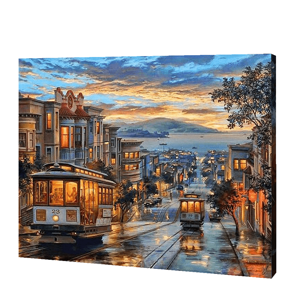 Rainy evening | Diamond Painting