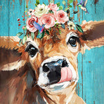 Load image into Gallery viewer, Calf With Flower Crown Diamond Painting
