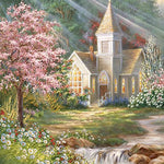 Load image into Gallery viewer, Church With A View Diamond Painting
