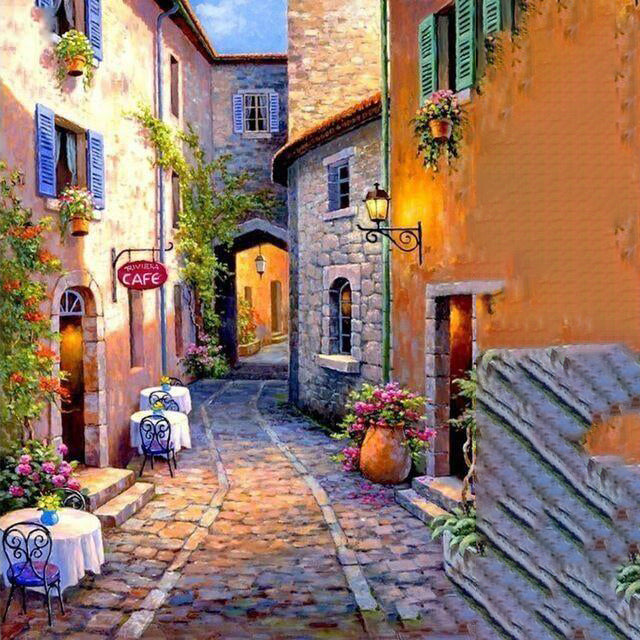 Cobblestone Roads Diamond Painting