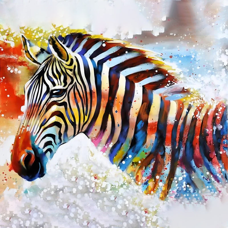 Colorful Zebra Diamond Painting