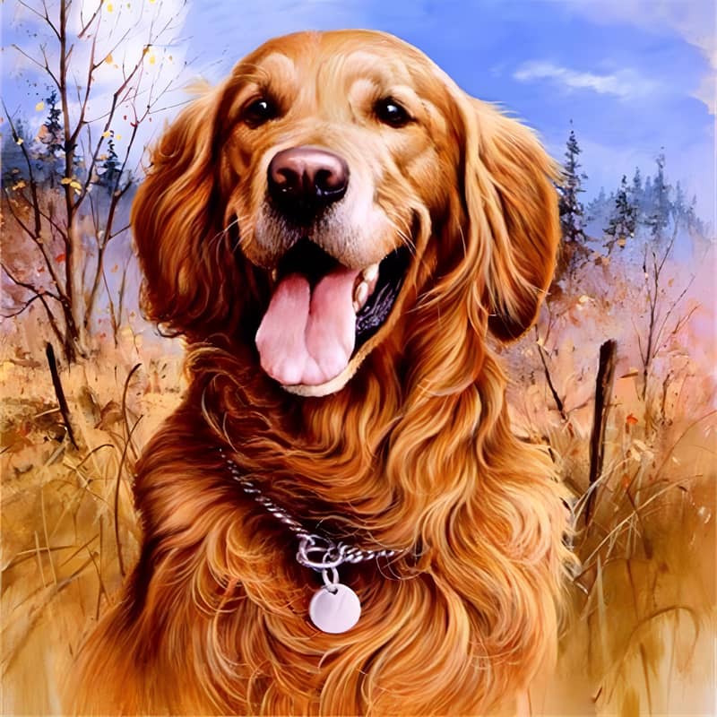 Golden Retriever Diamond Painting