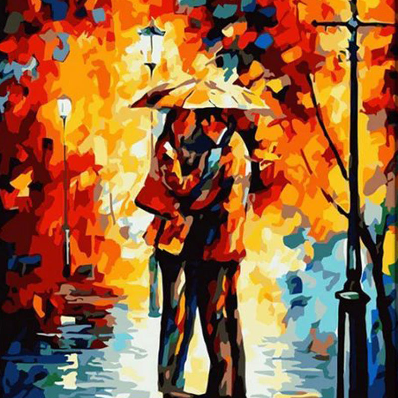 Lovers in the Rain Diamond Painting