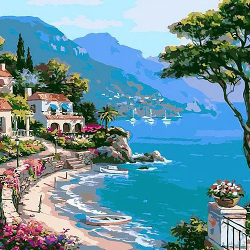 Mediterranean Seaside Diamond Painting