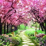 Load image into Gallery viewer, Pink Blossom Trees Diamond Painting
