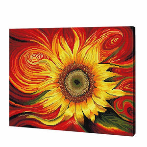 Red Sunflower Diamond Painting