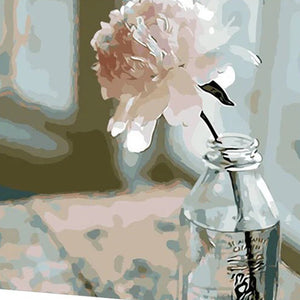 Rose In A Glass Bottle Diamond Painting