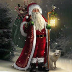 Load image into Gallery viewer, Santa In the Forest Diamond Painting
