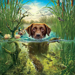 Load image into Gallery viewer, Swimming Dog Diamond Painting
