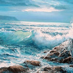 Load image into Gallery viewer, Waves Crashing Diamond Painting
