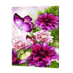 Load image into Gallery viewer, Purple Flowers Butterfly | Diamond Painting
